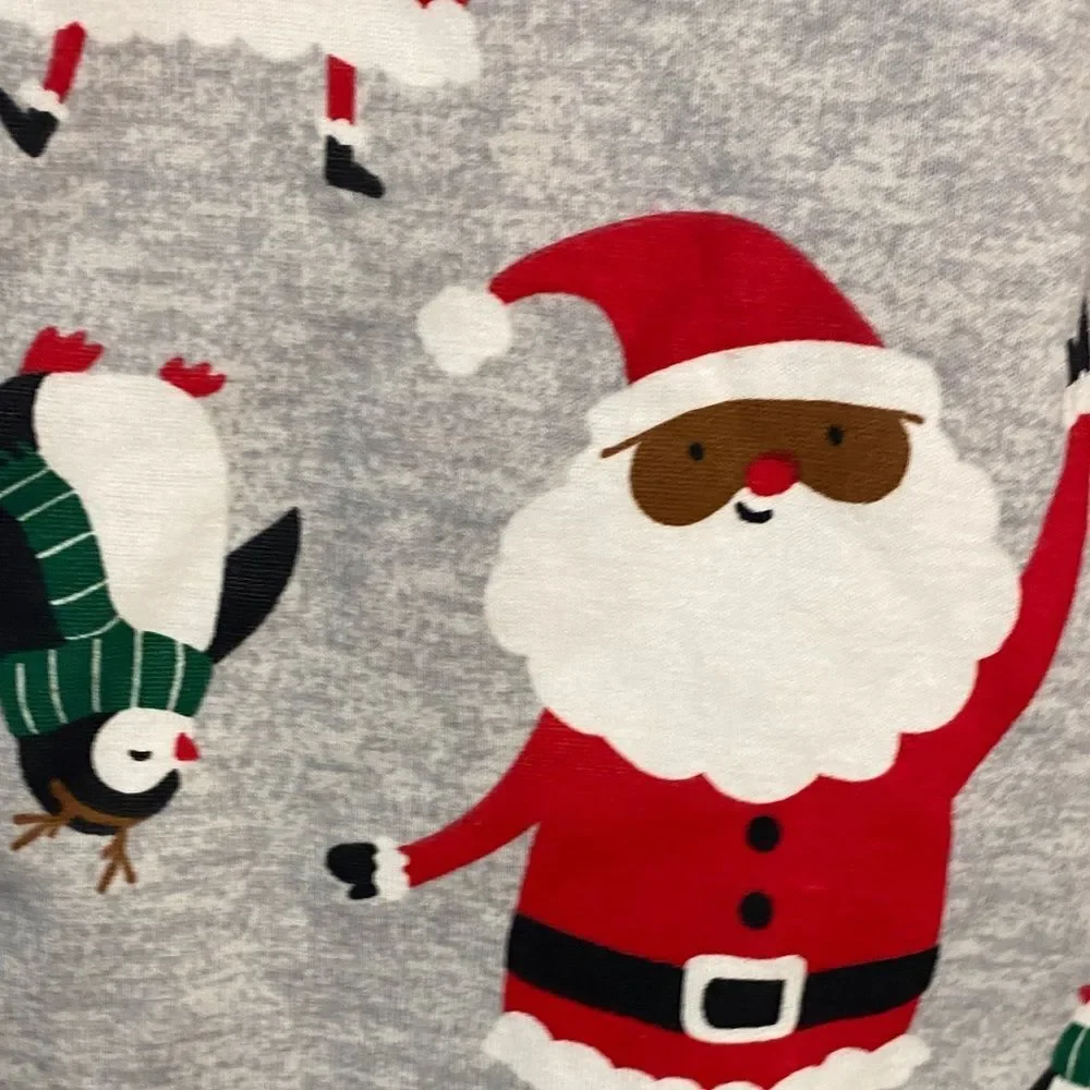 Carter's black Santa PJ top- Size 6